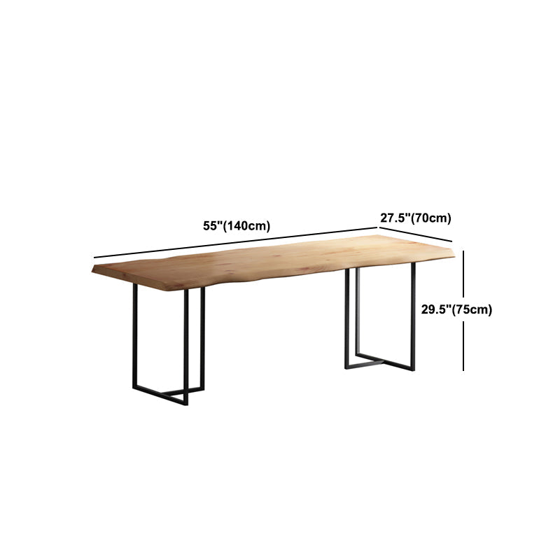 Industrial Wood Dining Set 1/2/5 Pieces Black Base Dining Furniture Clearhalo 'Dining Room Sets' 'Dining Tables & Seating' 'dining_room_set' 'furn' 'furn_dining_room_set' 'Furniture' 'Kitchen & Dining Furniture' 5654790