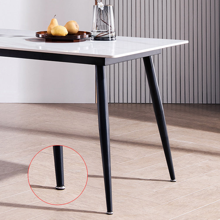 Modern 1/5/7 Pieces Dining Set Rectangle Stone Dining Table for Kitchen Dining Room Clearhalo 'Dining Room Sets' 'Dining Tables & Seating' 'dining_room_set' 'furn' 'furn_dining_room_set' 'Furniture' 'Kitchen & Dining Furniture' 5654831