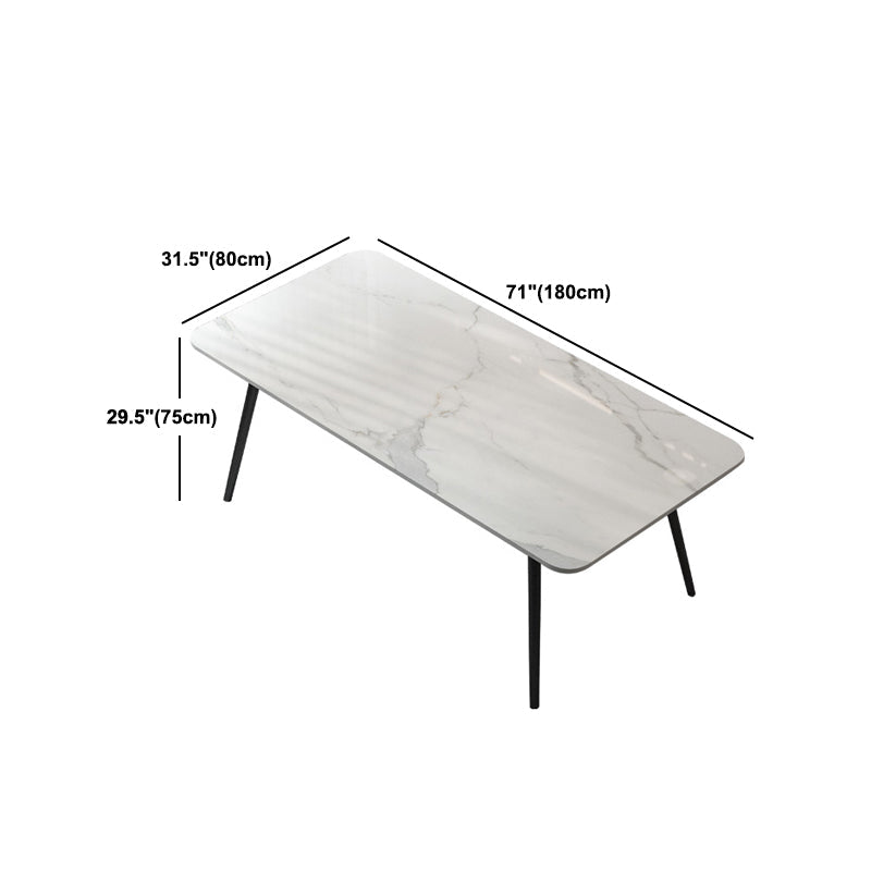 Modern 1/5/7 Pieces Dining Set Rectangle Stone Dining Table for Kitchen Dining Room Clearhalo 'Dining Room Sets' 'Dining Tables & Seating' 'dining_room_set' 'furn' 'furn_dining_room_set' 'Furniture' 'Kitchen & Dining Furniture' 5654838