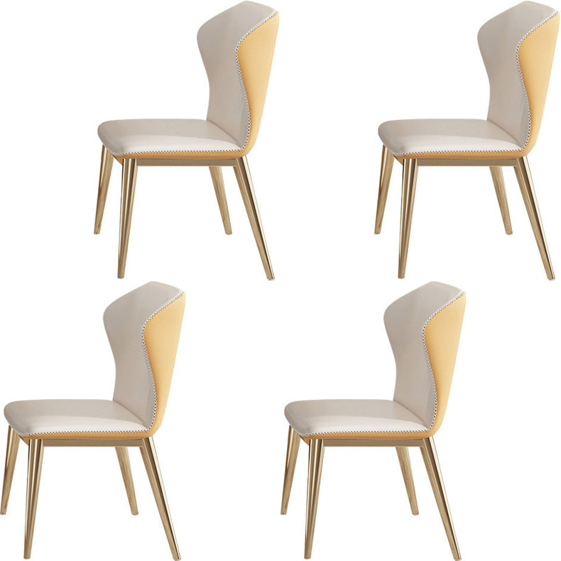 Glam Round Dining Set Stone 1/4/7 Pieces Dining Furniture for Indoor 4 Beige Chairs Clearhalo 'Dining Room Sets' 'Dining Tables & Seating' 'dining_room_set' 'furn' 'furn_dining_room_set' 'Furniture' 'Kitchen & Dining Furniture' 5654845