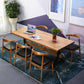 Modern 1/2/3/7 Pieces Dining Set Solid Wood Trestle Indoor Dinette Set 7 Pieces: Table, 6 Chairs Clearhalo 'Dining Room Sets' 'Dining Tables & Seating' 'dining_room_set' 'furn' 'furn_dining_room_set' 'Furniture' 'Kitchen & Dining Furniture' 5654859