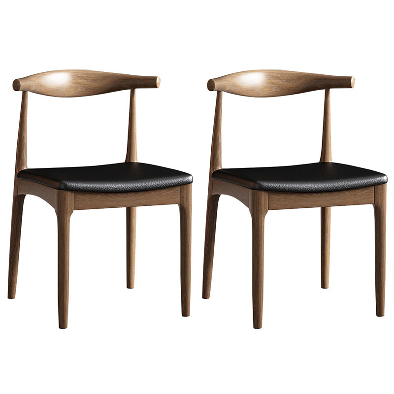 Modern 1/2/3/7 Pieces Dining Set Solid Wood Trestle Indoor Dinette Set 2 Wood Chairs Clearhalo 'Dining Room Sets' 'Dining Tables & Seating' 'dining_room_set' 'furn' 'furn_dining_room_set' 'Furniture' 'Kitchen & Dining Furniture' 5654863