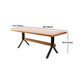 Modern 1/2/3/7 Pieces Dining Set Solid Wood Trestle Indoor Dinette Set Clearhalo 'Dining Room Sets' 'Dining Tables & Seating' 'dining_room_set' 'furn' 'furn_dining_room_set' 'Furniture' 'Kitchen & Dining Furniture' 5654878
