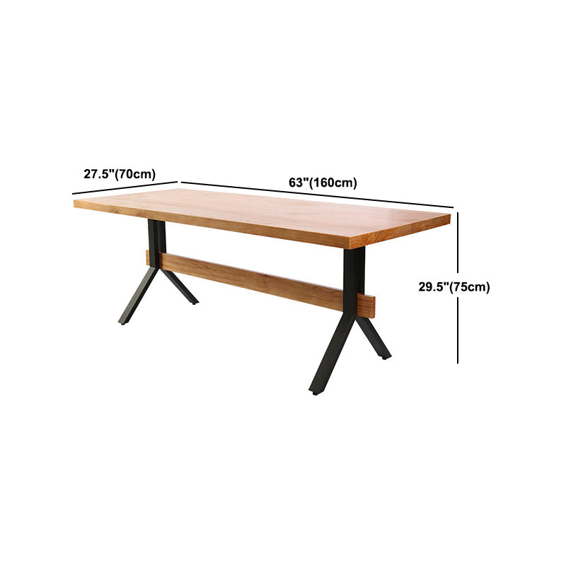 Modern 1/2/3/7 Pieces Dining Set Solid Wood Trestle Indoor Dinette Set Clearhalo 'Dining Room Sets' 'Dining Tables & Seating' 'dining_room_set' 'furn' 'furn_dining_room_set' 'Furniture' 'Kitchen & Dining Furniture' 5654879