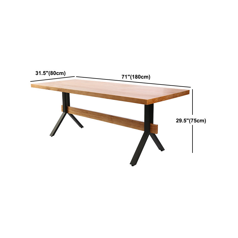 Modern 1/2/3/7 Pieces Dining Set Solid Wood Trestle Indoor Dinette Set Clearhalo 'Dining Room Sets' 'Dining Tables & Seating' 'dining_room_set' 'furn' 'furn_dining_room_set' 'Furniture' 'Kitchen & Dining Furniture' 5654880
