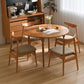 Modern Dining Chairs Set 1/2/5 Pcs Solid Wood Folding Dining Table 5 Pieces: Table, 4 Grey Chairs Clearhalo 'Dining Room Sets' 'Dining Tables & Seating' 'dining_room_set' 'furn' 'furn_dining_room_set' 'Furniture' 'Kitchen & Dining Furniture' 5654891