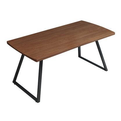 Industrial 1/2/3/5/7 Pieces Dining Set Rectangular Solid Wood Indoor Dinette Set Brown 79"L x 31"W Clearhalo 'Dining Room Sets' 'Dining Tables & Seating' 'dining_room_set' 'furn' 'furn_dining_room_set' 'Furniture' 'Kitchen & Dining Furniture' 5654913