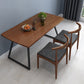 Industrial 1/2/3/5/7 Pieces Dining Set Rectangular Solid Wood Indoor Dinette Set 3 Pieces: Brown Table, 2 Chairs Clearhalo 'Dining Room Sets' 'Dining Tables & Seating' 'dining_room_set' 'furn' 'furn_dining_room_set' 'Furniture' 'Kitchen & Dining Furniture' 5654916