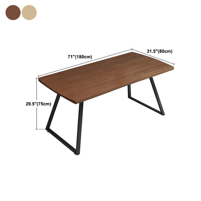 Industrial 1/2/3/5/7 Pieces Dining Set Rectangular Solid Wood Indoor Dinette Set Clearhalo 'Dining Room Sets' 'Dining Tables & Seating' 'dining_room_set' 'furn' 'furn_dining_room_set' 'Furniture' 'Kitchen & Dining Furniture' 5654936