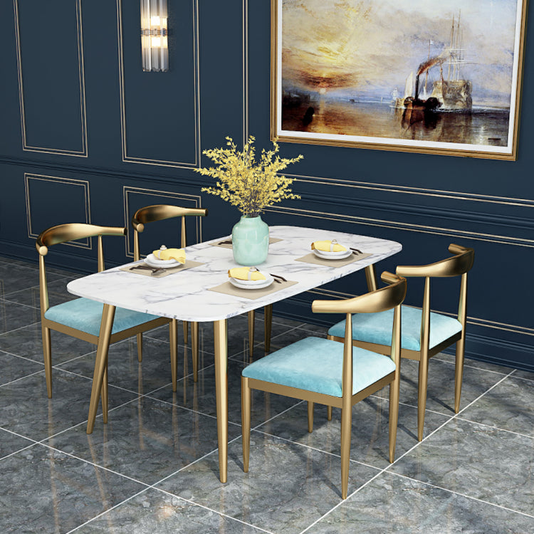 Set da pranzo nordico 1/3/4/5 pezzi Tavolo da pranzo rettangolare in pietra per sala da pranzo
