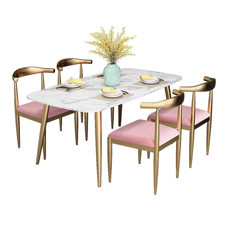 Set da pranzo nordico 1/3/4/5 pezzi Tavolo da pranzo rettangolare in pietra per sala da pranzo