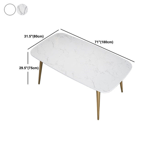 Nordic 1/3/4/5 pezzi Set da pranzo Tavolo da pranzo in pietra rettangolare per sala da pranzo