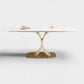 Nordic Sintered Stone Top Dining Set Rectangle 1/3/4/5/7 Pieces Dinette Table Set