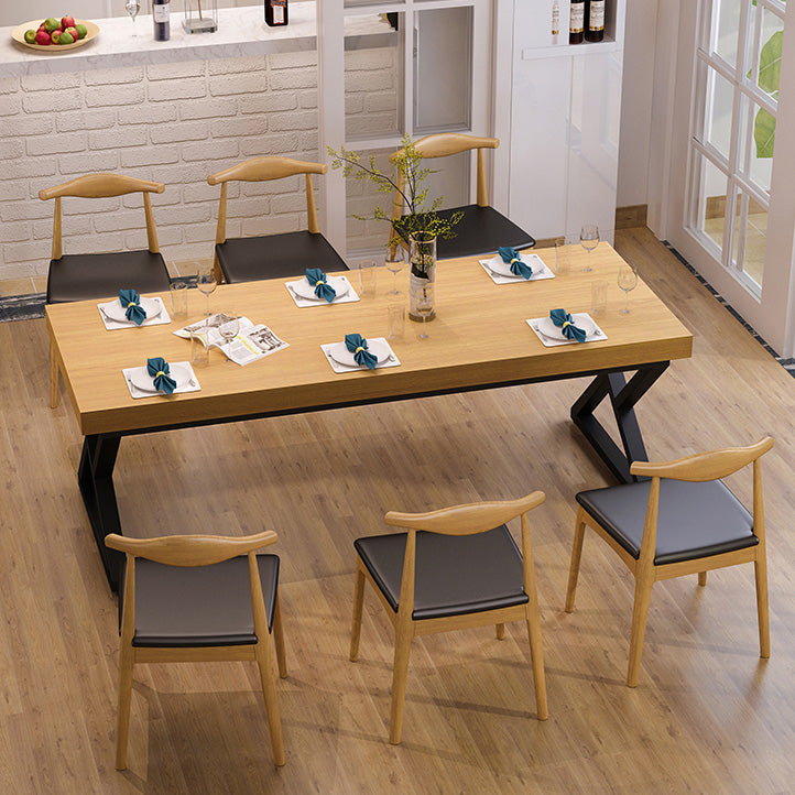 Set da pranzo rettangolare da 1/2/7 pezzi, mobili da pranzo con doppio piedistallo