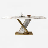 Luxurious Sintered Stone Top Dining Set Rectangular 1/4/5/7 Pieces Dining Room Table Set