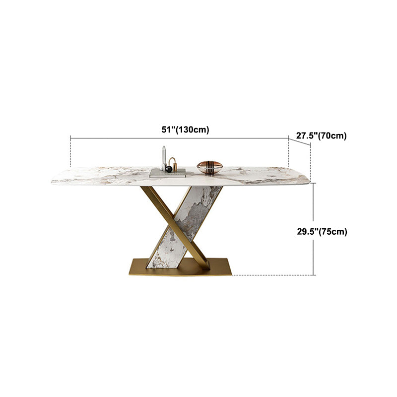 Luxurious Sintered Stone Top Dining Set Rectangular 1/4/5/7 Pieces Dining Room Table Set Clearhalo 'Dining Room Sets' 'Dining Tables & Seating' 'dining_room_set' 'furn' 'furn_dining_room_set' 'Furniture' 'Kitchen & Dining Furniture' 5655026