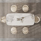 Juego de comedor con tapa de piedra sinterizada nórdica, juego de mesa de comedor Rectangular de 1/4/5/7/9 piezas