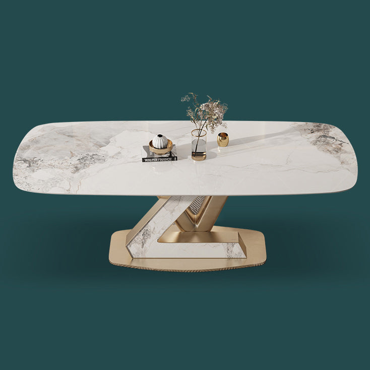 Juego de comedor con tapa de piedra sinterizada nórdica, juego de mesa de comedor Rectangular de 1/4/5/7/9 piezas