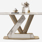 Juego de comedor con tapa de piedra sinterizada nórdica, juego de mesa de comedor Rectangular de 1/4/5/7/9 piezas
