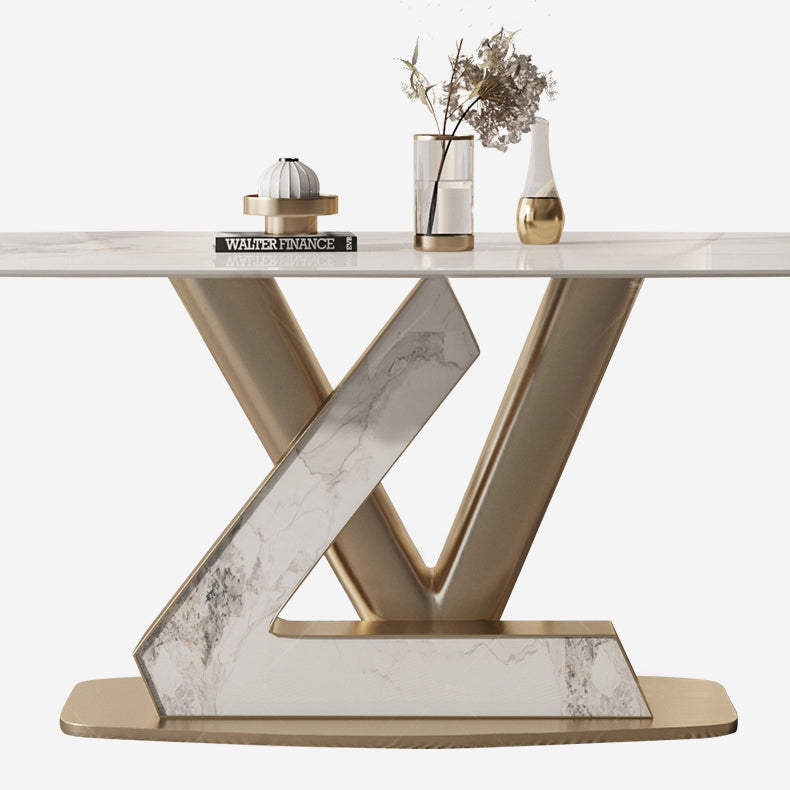 Juego de comedor con tapa de piedra sinterizada nórdica, juego de mesa de comedor Rectangular de 1/4/5/7/9 piezas
