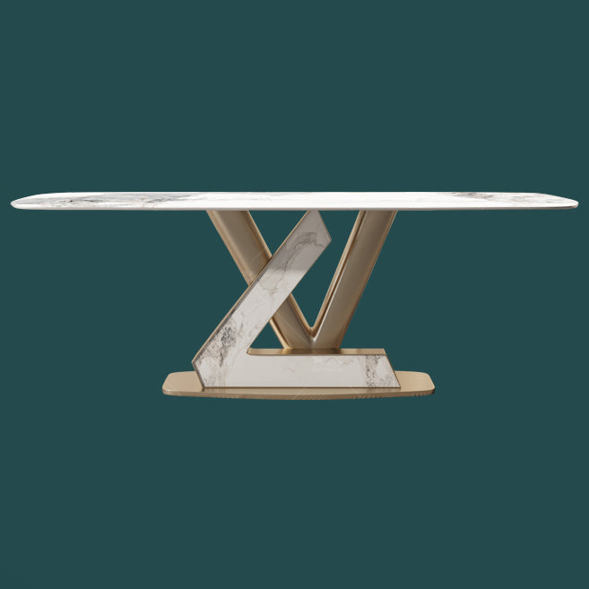 Juego de comedor con tapa de piedra sinterizada nórdica, juego de mesa de comedor Rectangular de 1/4/5/7/9 piezas