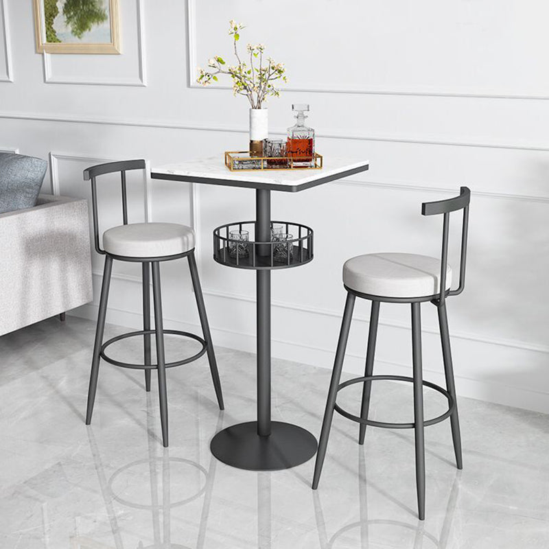 Scandinavian Metal Barstool Fabric Counter Stool in Matte Finish Clearhalo 'Bar Furniture' 'Bar Stools' 'bar_stools' 'furn' 'furn_bar_stools' 'Furniture' 'Kitchen & Dining Furniture' 5656800