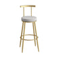 Scandinavian Metal Barstool Fabric Counter Stool in Matte Finish Clearhalo 'Bar Furniture' 'Bar Stools' 'bar_stools' 'furn' 'furn_bar_stools' 'Furniture' 'Kitchen & Dining Furniture' 5656805