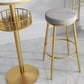 Scandinavian Metal Barstool Fabric Counter Stool in Matte Finish Clearhalo 'Bar Furniture' 'Bar Stools' 'bar_stools' 'furn' 'furn_bar_stools' 'Furniture' 'Kitchen & Dining Furniture' 5656806