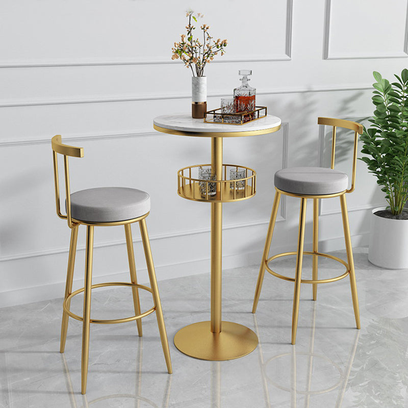 Scandinavian Metal Barstool Fabric Counter Stool in Matte Finish Clearhalo 'Bar Furniture' 'Bar Stools' 'bar_stools' 'furn' 'furn_bar_stools' 'Furniture' 'Kitchen & Dining Furniture' 5656809