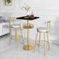 Scandinavian Metal Barstool Fabric Counter Stool in Matte Finish Clearhalo 'Bar Furniture' 'Bar Stools' 'bar_stools' 'furn' 'furn_bar_stools' 'Furniture' 'Kitchen & Dining Furniture' 5656814