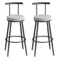 Scandinavian Metal Barstool Fabric Counter Stool in Matte Finish Grey Black 2 Piece Set Clearhalo 'Bar Furniture' 'Bar Stools' 'bar_stools' 'furn' 'furn_bar_stools' 'Furniture' 'Kitchen & Dining Furniture' 5656822