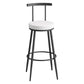 Scandinavian Metal Barstool Fabric Counter Stool in Matte Finish White Black 1 Piece Clearhalo 'Bar Furniture' 'Bar Stools' 'bar_stools' 'furn' 'furn_bar_stools' 'Furniture' 'Kitchen & Dining Furniture' 5656826