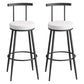 Scandinavian Metal Barstool Fabric Counter Stool in Matte Finish White Black 2 Piece Set Clearhalo 'Bar Furniture' 'Bar Stools' 'bar_stools' 'furn' 'furn_bar_stools' 'Furniture' 'Kitchen & Dining Furniture' 5656827