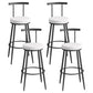 Scandinavian Metal Barstool Fabric Counter Stool in Matte Finish White Black 4 Piece Set Clearhalo 'Bar Furniture' 'Bar Stools' 'bar_stools' 'furn' 'furn_bar_stools' 'Furniture' 'Kitchen & Dining Furniture' 5656828