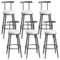 Scandinavian Metal Barstool Fabric Counter Stool in Matte Finish White Black 6 Piece Set Clearhalo 'Bar Furniture' 'Bar Stools' 'bar_stools' 'furn' 'furn_bar_stools' 'Furniture' 'Kitchen & Dining Furniture' 5656829