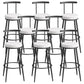 Scandinavian Metal Barstool Fabric Counter Stool in Matte Finish White Black 8 Piece Set Clearhalo 'Bar Furniture' 'Bar Stools' 'bar_stools' 'furn' 'furn_bar_stools' 'Furniture' 'Kitchen & Dining Furniture' 5656830