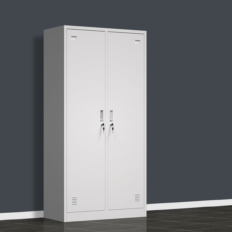 Modern Grey Storage Cabinet with Hinged Door Metal Cabinet for Bathroom 2 Clearhalo 'Armoires & Wardrobes' 'armoires_wardrobes' 'Bedroom Furniture' 'furn' 'furn_armoires_wardrobes' 'Furniture' 5657734