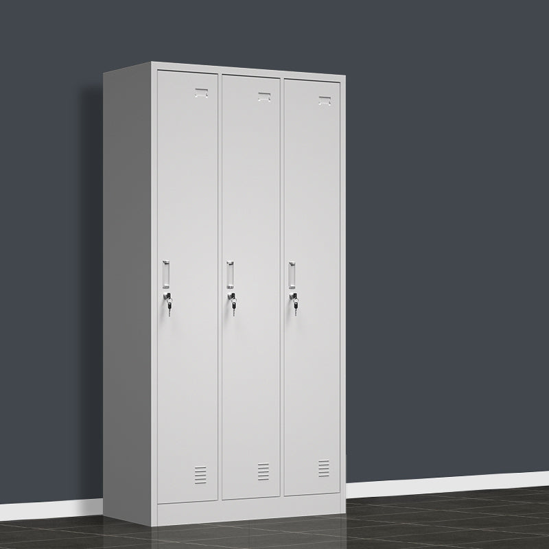 Modern Grey Storage Cabinet with Hinged Door Metal Cabinet for Bathroom 3 Clearhalo 'Armoires & Wardrobes' 'armoires_wardrobes' 'Bedroom Furniture' 'furn' 'furn_armoires_wardrobes' 'Furniture' 5657736