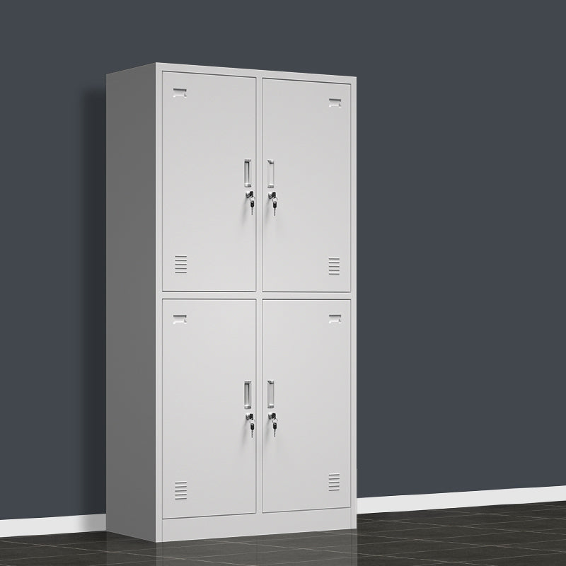 Modern Grey Storage Cabinet with Hinged Door Metal Cabinet for Bathroom 4 Clearhalo 'Armoires & Wardrobes' 'armoires_wardrobes' 'Bedroom Furniture' 'furn' 'furn_armoires_wardrobes' 'Furniture' 5657737