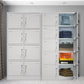Modern Grey Storage Cabinet with Hinged Door Metal Cabinet for Bathroom Clearhalo 'Armoires & Wardrobes' 'armoires_wardrobes' 'Bedroom Furniture' 'furn' 'furn_armoires_wardrobes' 'Furniture' 5657738