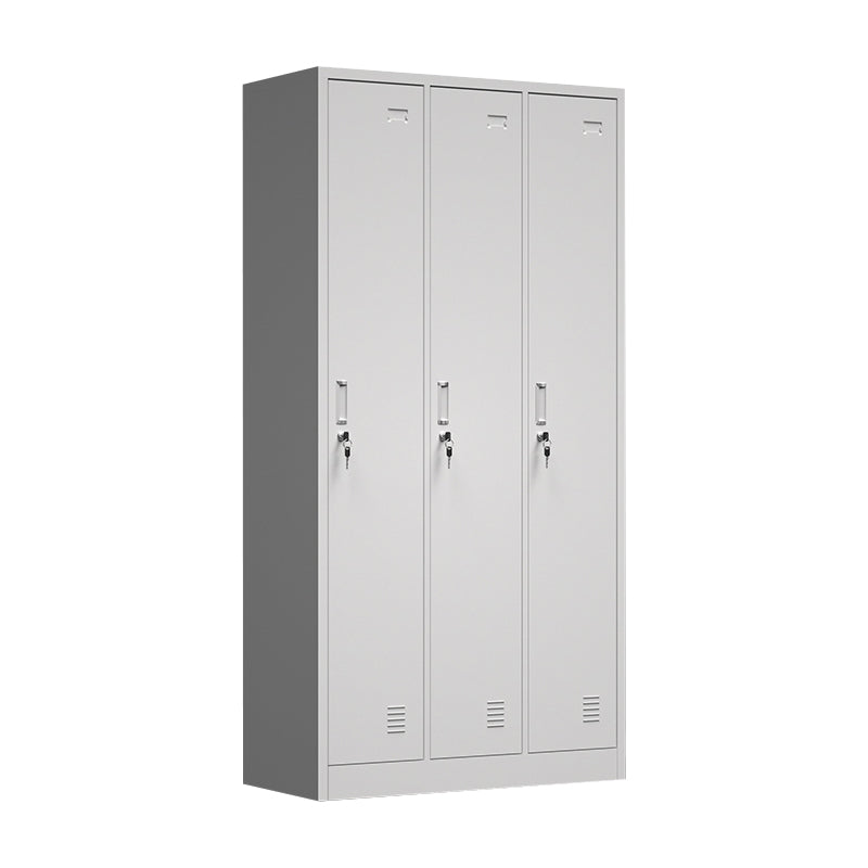 Modern Grey Storage Cabinet with Hinged Door Metal Cabinet for Bathroom Clearhalo 'Armoires & Wardrobes' 'armoires_wardrobes' 'Bedroom Furniture' 'furn' 'furn_armoires_wardrobes' 'Furniture' 5657742