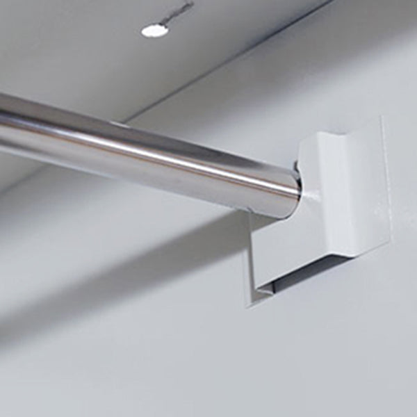 Modern Grey Storage Cabinet with Hinged Door Metal Cabinet for Bathroom Clearhalo 'Armoires & Wardrobes' 'armoires_wardrobes' 'Bedroom Furniture' 'furn' 'furn_armoires_wardrobes' 'Furniture' 5657746