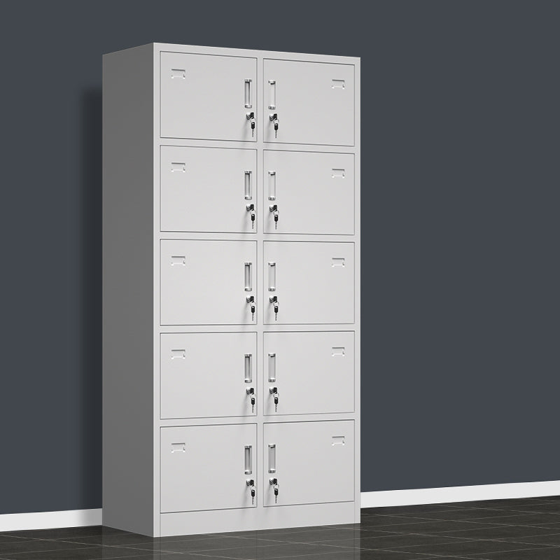Modern Grey Storage Cabinet with Hinged Door Metal Cabinet for Bathroom 10 Clearhalo 'Armoires & Wardrobes' 'armoires_wardrobes' 'Bedroom Furniture' 'furn' 'furn_armoires_wardrobes' 'Furniture' 5657747