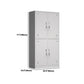 Modern Grey Storage Cabinet with Hinged Door Metal Cabinet for Bathroom Clearhalo 'Armoires & Wardrobes' 'armoires_wardrobes' 'Bedroom Furniture' 'furn' 'furn_armoires_wardrobes' 'Furniture' 5657754