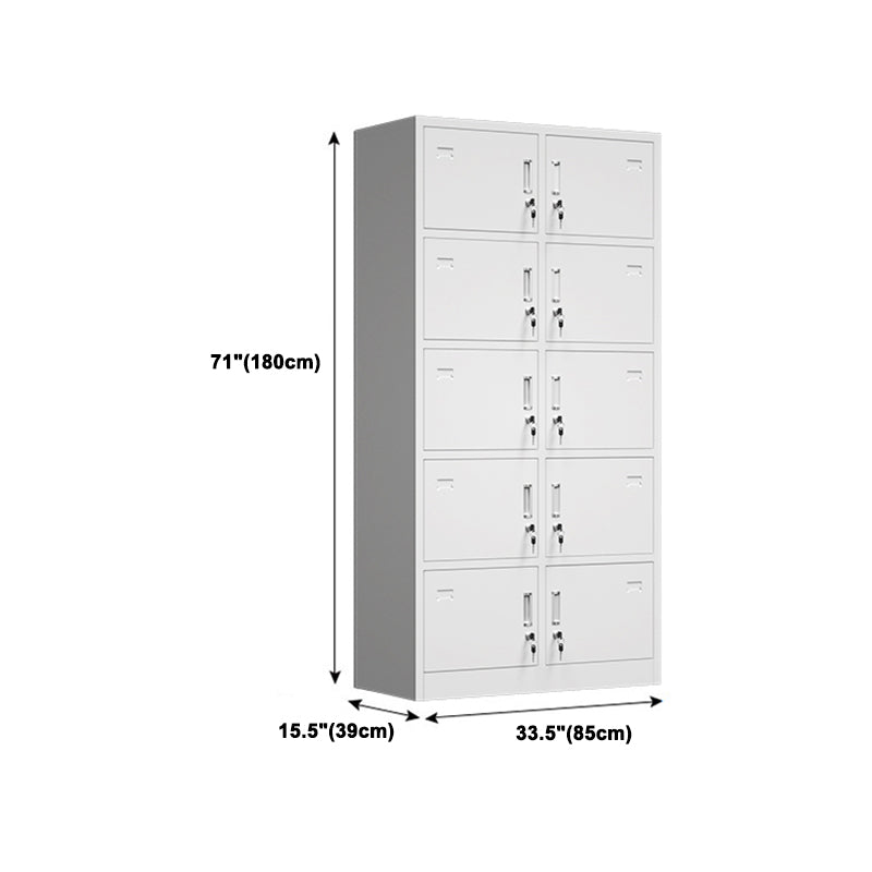 Modern Grey Storage Cabinet with Hinged Door Metal Cabinet for Bathroom Clearhalo 'Armoires & Wardrobes' 'armoires_wardrobes' 'Bedroom Furniture' 'furn' 'furn_armoires_wardrobes' 'Furniture' 5657759