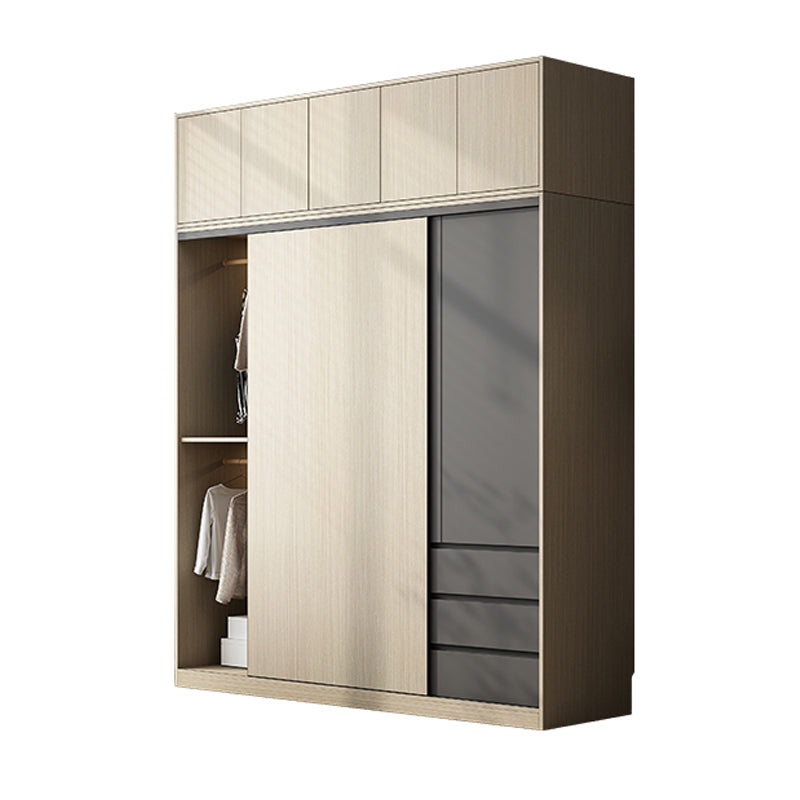 Gemanipuleerde houten garderobe armoire moderne schuifdeur garderobe