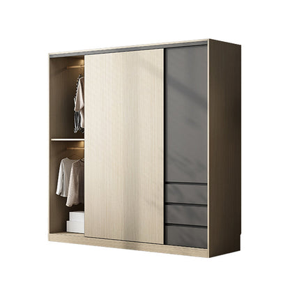 Gemanipuleerde houten garderobe armoire moderne schuifdeur garderobe