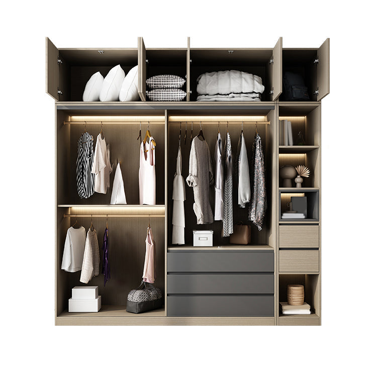 Gemanipuleerde houten garderobe armoire moderne schuifdeur garderobe