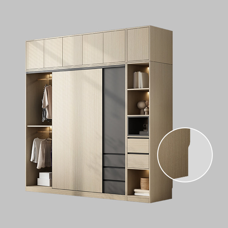Gemanipuleerde houten garderobe armoire moderne schuifdeur garderobe