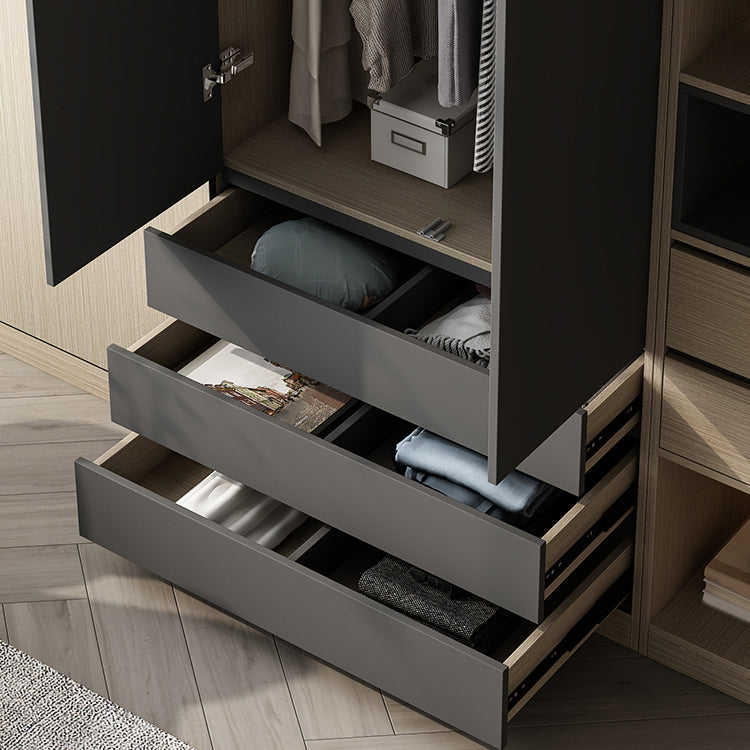 Gemanipuleerde houten garderobe armoire moderne schuifdeur garderobe